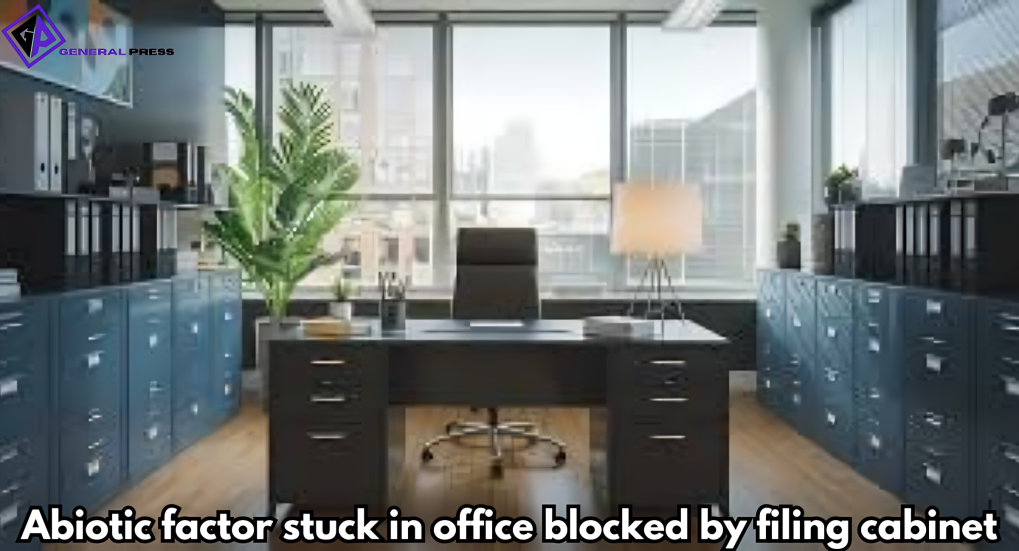 abiotic factor stuck in office blocked by filing cabinet