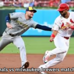 louis cardinals vs milwaukee brewers match player stats